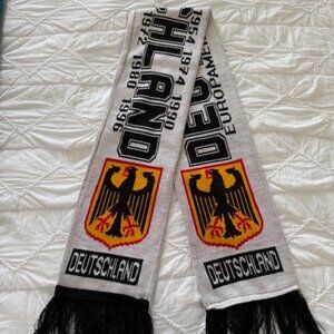 Vintage Germany Soccer Scarf – with World Cup s & Euro Championship Years